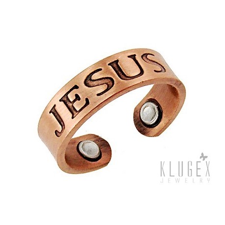Mágneses Réz Gyűrű Jézus Felirattal