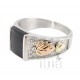 Black Hills Sterling Ezüst & 12K Arany Pecsét Gyűrű 