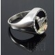 Sterling Ezüst és 12 Karátos Arany Gyűrű
