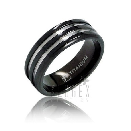 Fekete Titánium Karikagyűrű