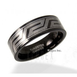 Fekete Tungsten Karika Gyűrű
