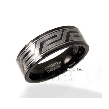 Fekete Tungsten Karika Gyűrű