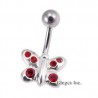Ezüst Piercing Cirkóniával - Pillangó