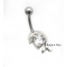 Ezüst Piercing Cirkóniával – Delfin
