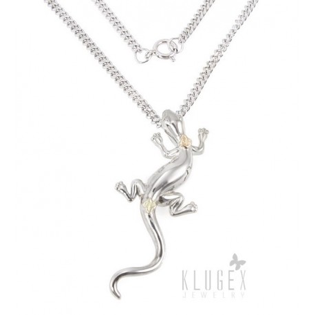  Black Hills Sterling Ezüst & 12K Arany Gyík Medál