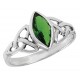 Ezüst Kelta Gyűrű Smaragddal 