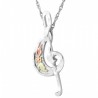 Black Hills Ezüst és 12K Arany Violinkulcs Medál Lánccal