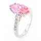 Ezüst Gyűrű Pink Cubic Cirkóniával