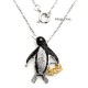 Ezüst Pingvin Medál Kívánságkarikákkal